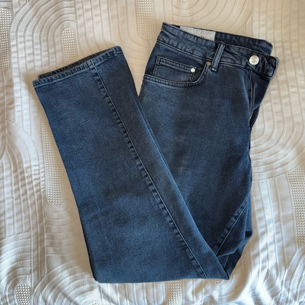 H&M Dark Blue Straight Leg Women's Jeans